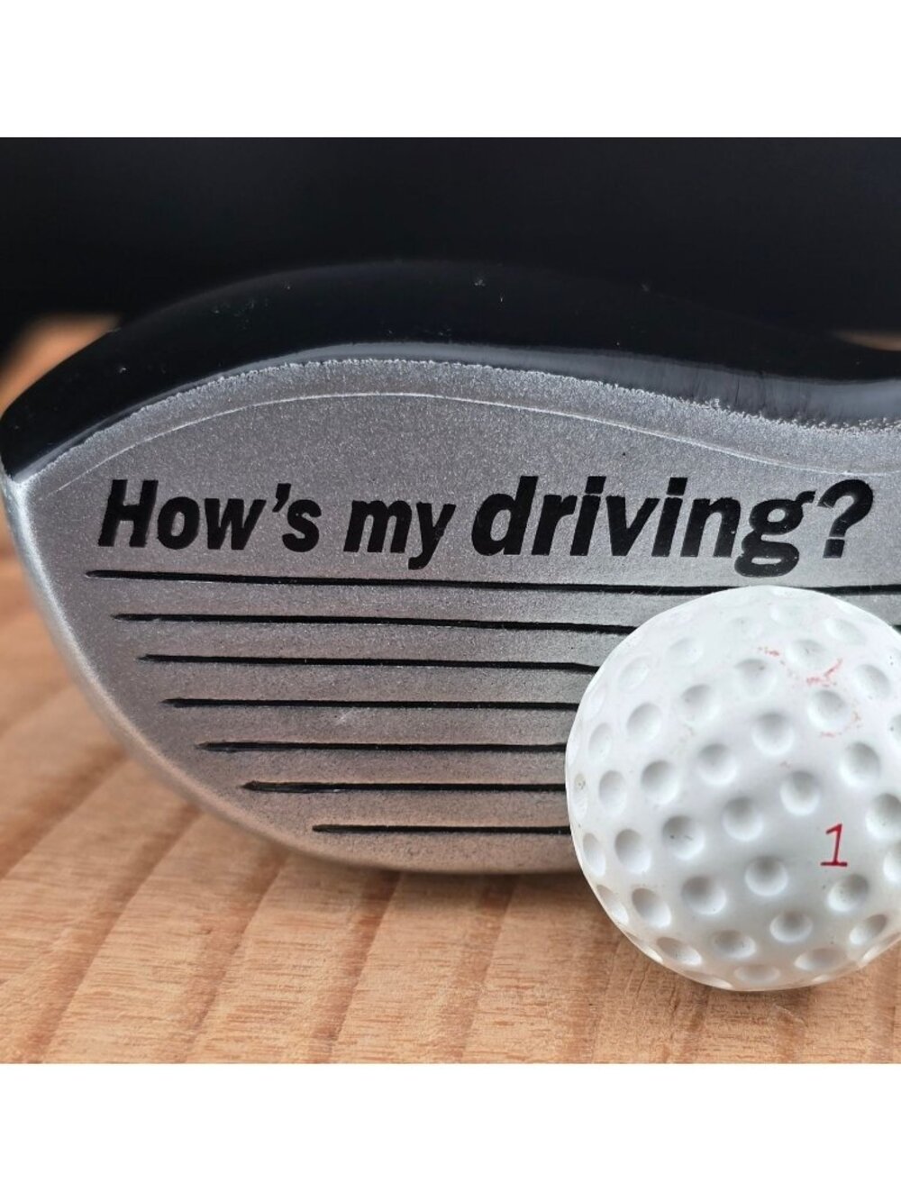Hallmark How's My Driving Ornament Golf Club and Ball 3.5" - Picture 2 of 9